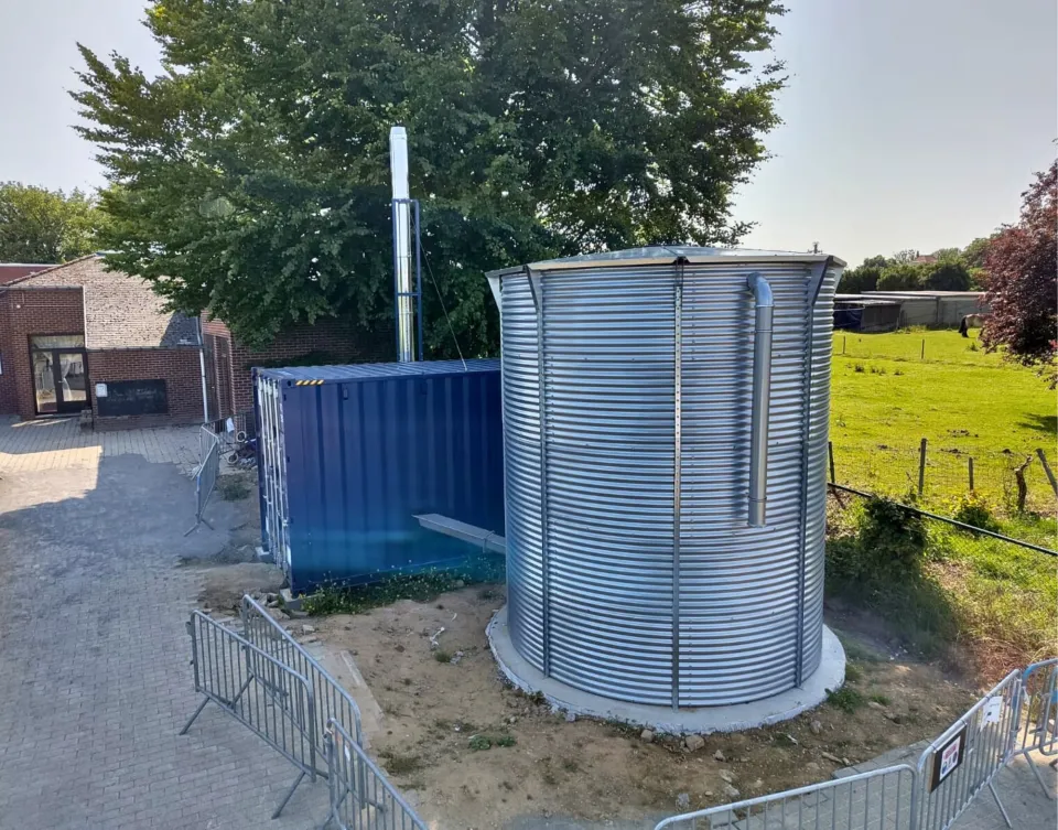 Chaufferie biomasse école de la commune de Berloz