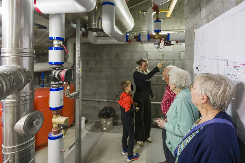 visite de la chaufferie biomasse du CPAS d'OLLN lors de l'inauguration