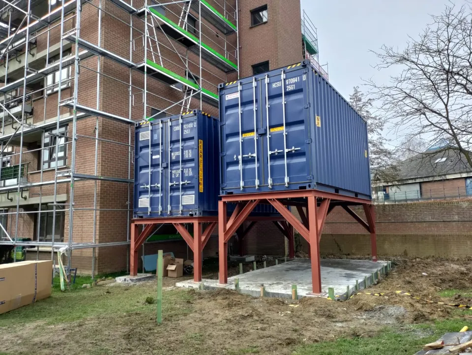 chaufferie biomasse externalisée sur pilotis