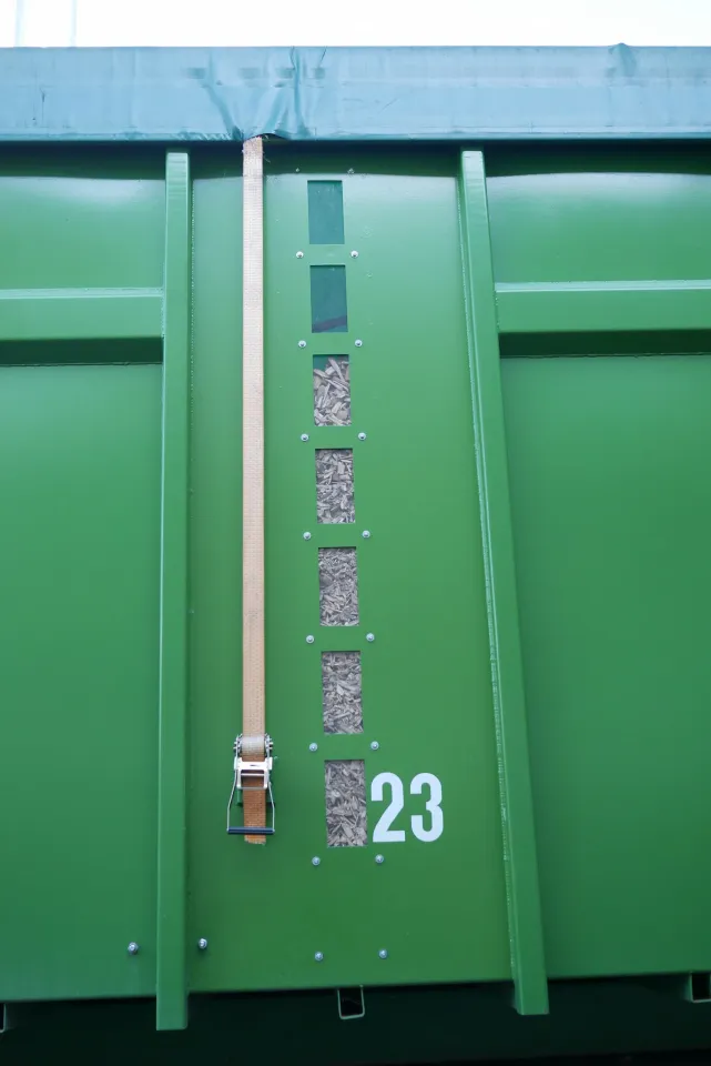 container mobile contenant les plaquettes bois