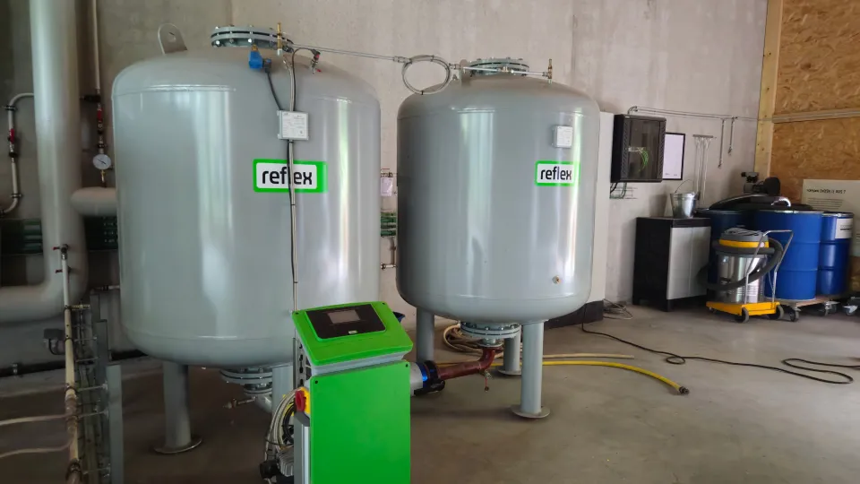 vase d'expansion de la chaufferie biomasse du SPARKOH