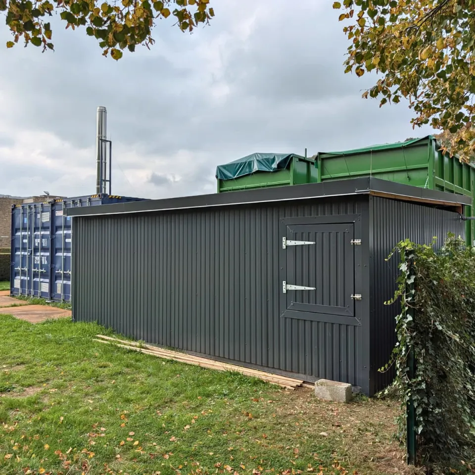 silo tampon de stockage de plaquettes de bois