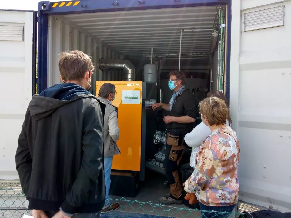 visite de la chaufferie biomasse de l'école de Wasseiges