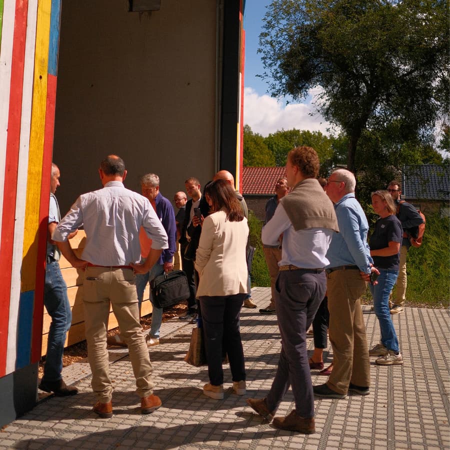 Visite de la chaufferie bois - Silo de stockage de bois