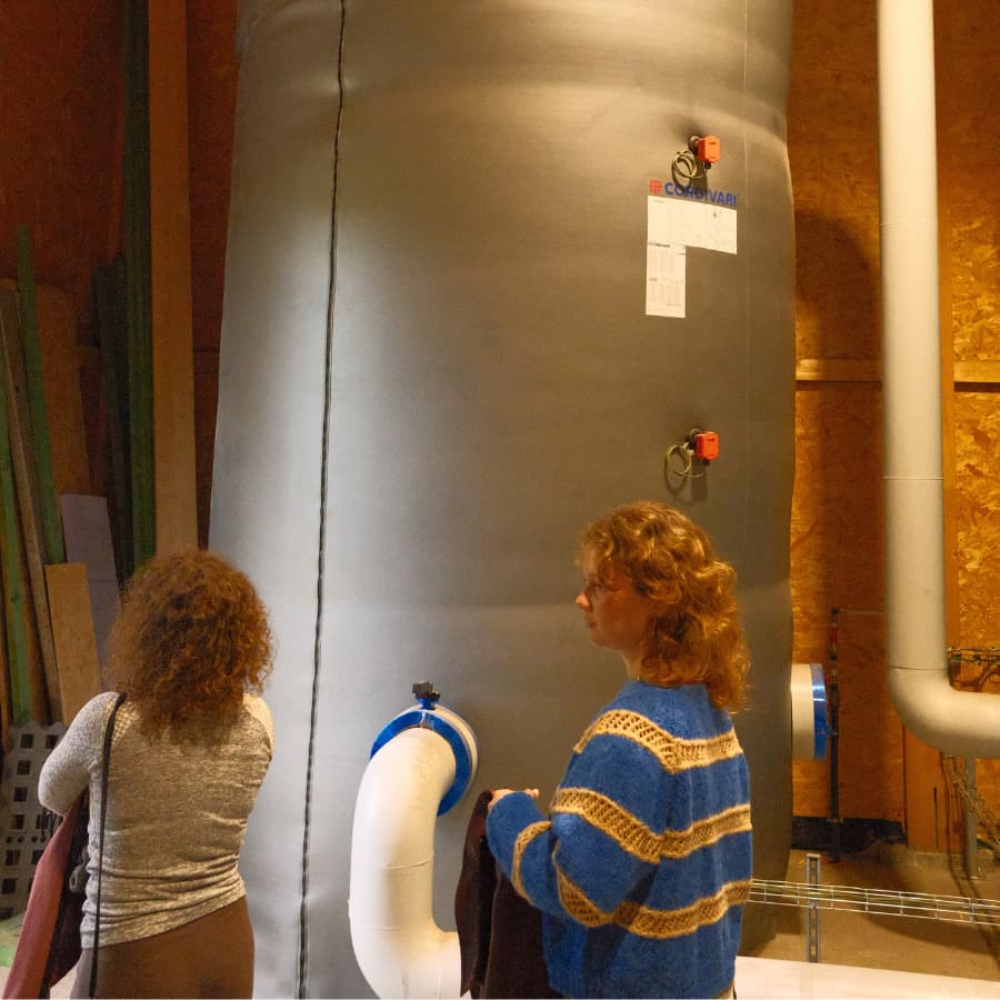 Visite de la chaufferie bois - Ballon tampon d'eau chaude