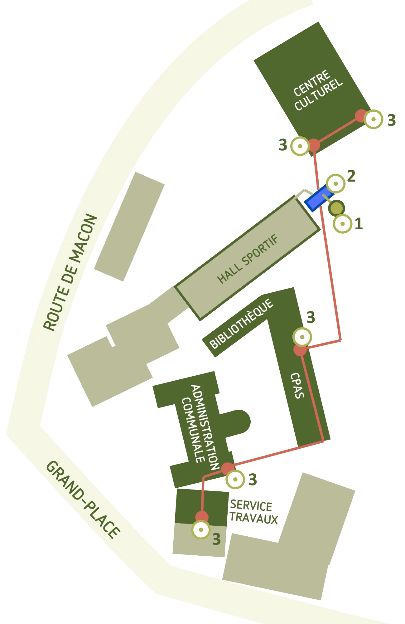 Plan réseau de chaleur bois de la commune de Momignies